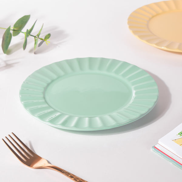 Claramay Mint Green Pastel Ceramic Snack Plate 8 Inch