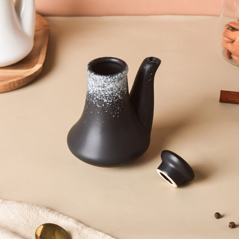 Galaxy Stone Pottery Soy Pot Black 150ml - Kitchen Tool
