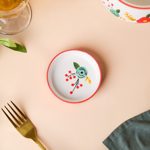 Bloom Red 27 Piece Dinner Set For 6