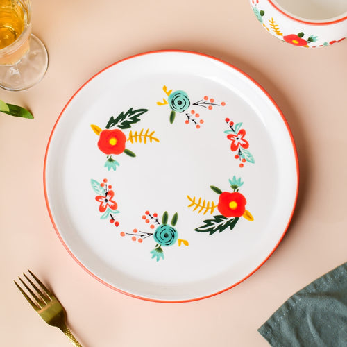 Bloom Red 27 Piece Dinner Set For 6