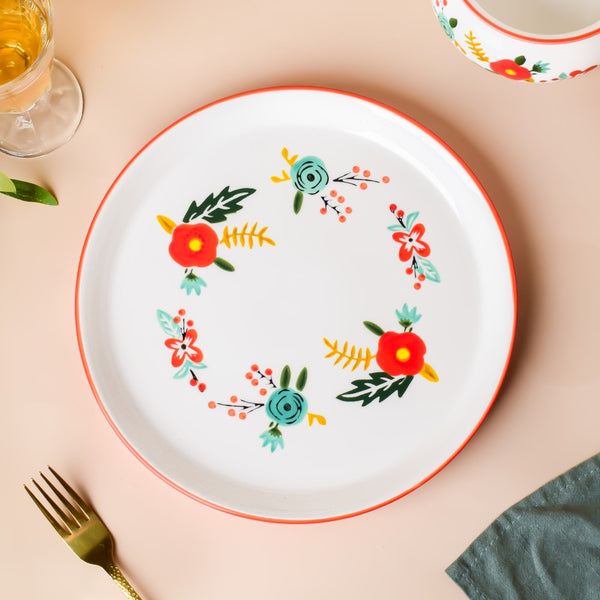 Bloom Red 27 Piece Dinner Set For 6