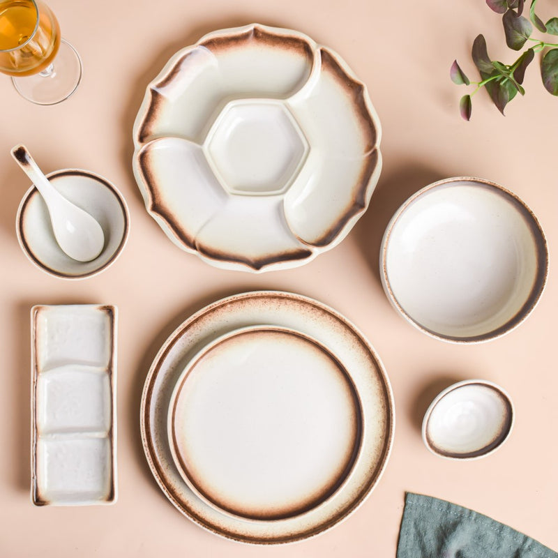 Cavern Clay Leaf 34 Piece Dinner Set For 6