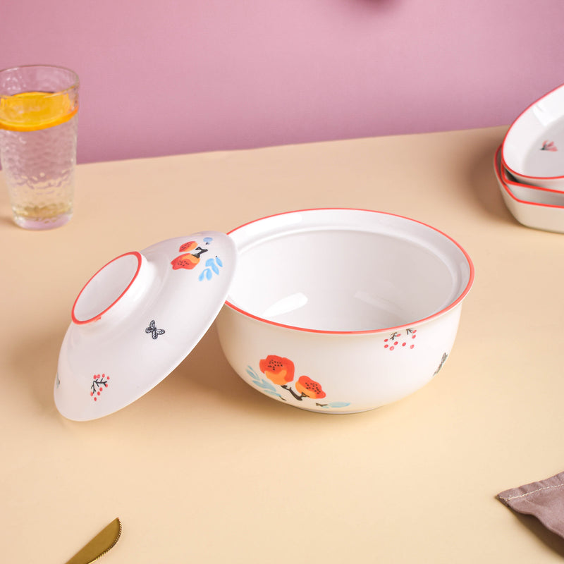 Floral Heart Supper Set For 4