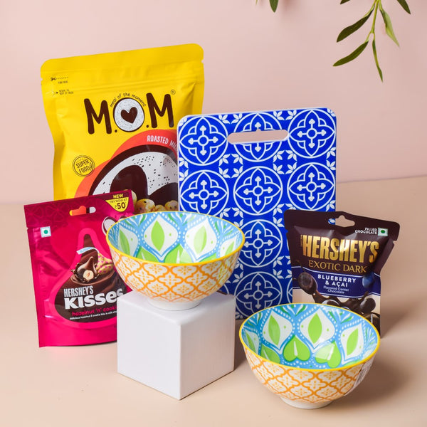 Mandala Bowl And Trivet Festive Hamper Set Of 7