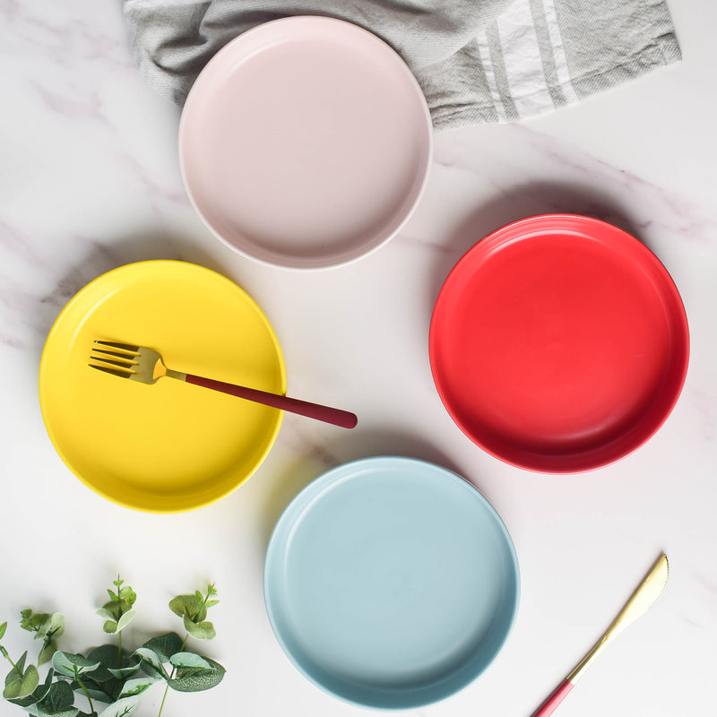 Solid Colored Deep Plate - Serving plate, snack plate, dessert plate | Plates for dining & home decor
