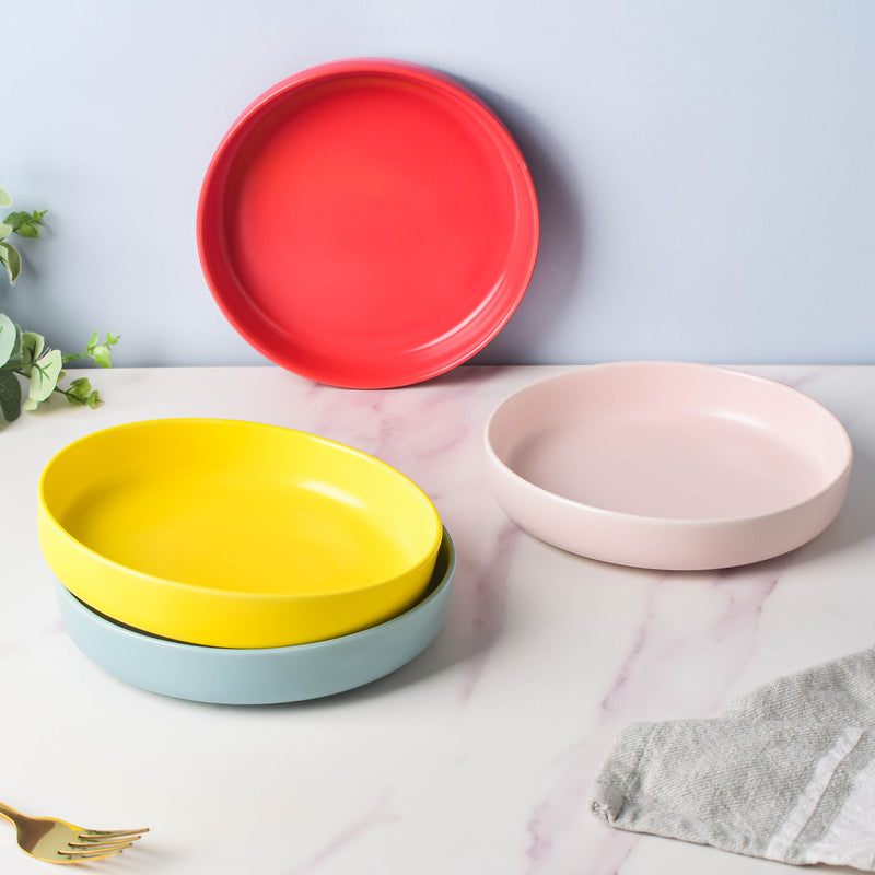 Solid Colored Deep Plate - Serving plate, snack plate, dessert plate | Plates for dining & home decor