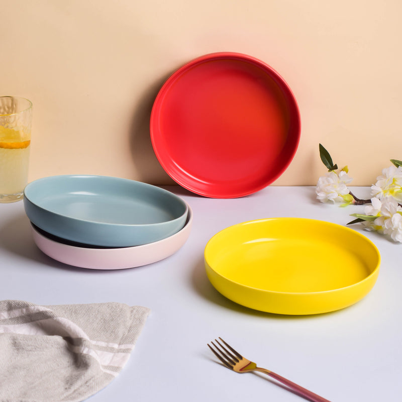 Solid Colored Deep Dish - Serving plate, snack plate, dessert plate | Plates for dining & home decor