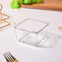 Gold Rim Crystal Bowls Tray Set Of 5 200ml - Serving bowls, small glass bowls, snack serving bowls, section bowls, fancy serving bowls | Bowls for dining table & home decor