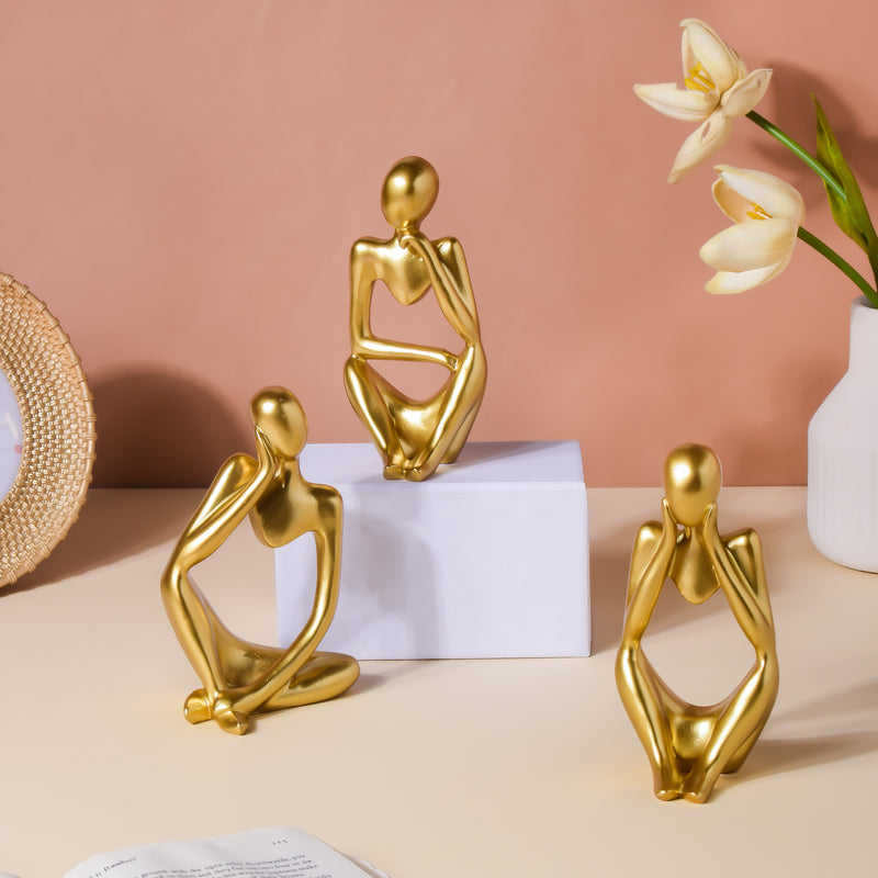 Gold Sitting Showpiece - Showpiece | Home decor item | Room decoration item