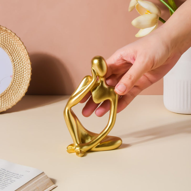 Gold Sitting Showpiece - Showpiece | Home decor item | Room decoration item