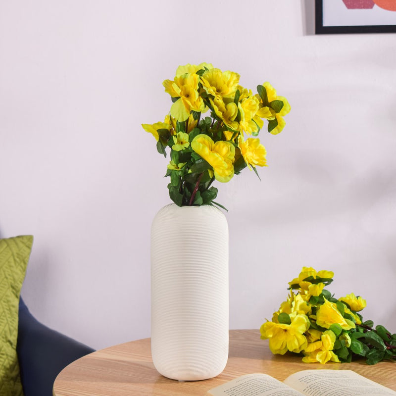 Camellia Flower Bouquet Yellow Set Of 2 - Artificial flower | Home decor item | Room decoration item