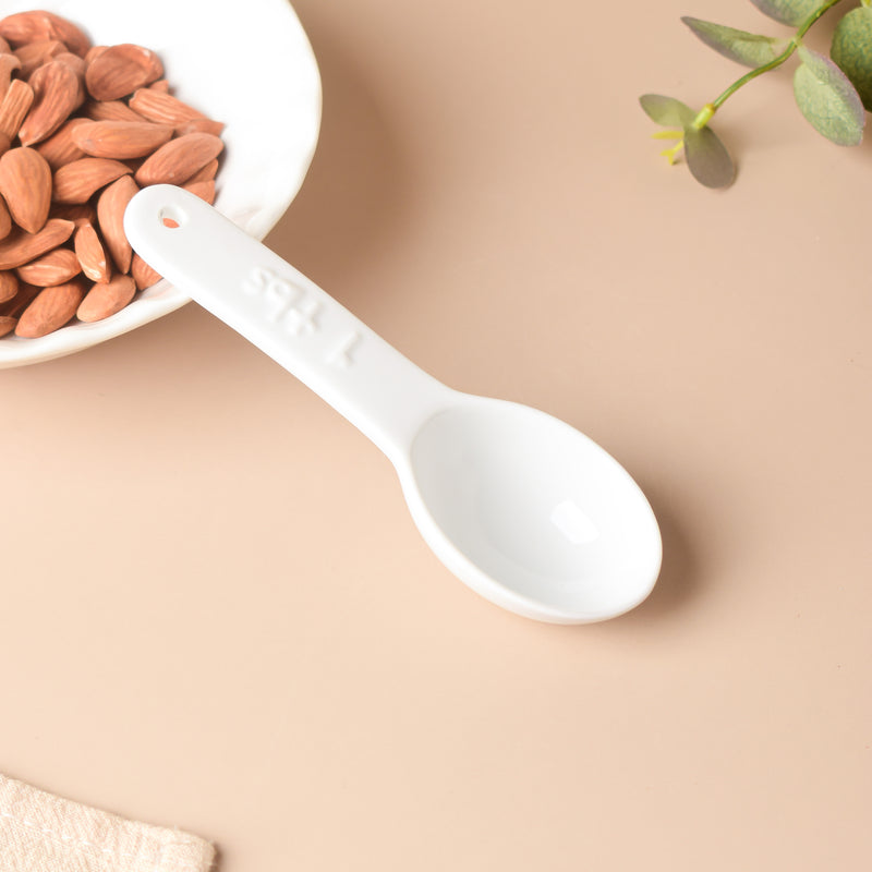 Riona Ceramic Teaspoon White