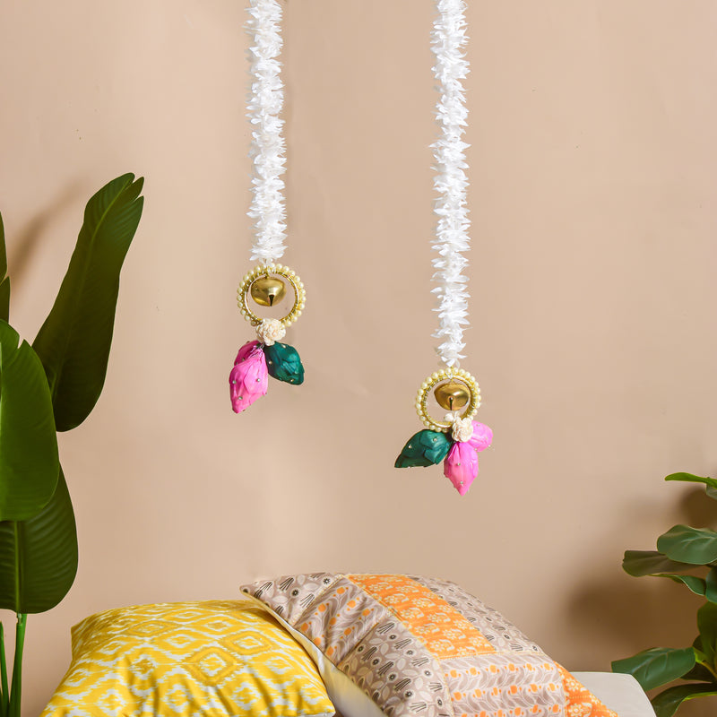 Floral Embellished Wall Hanging Set of 2 - Wall decoration for wall design | Room decor & home decoration items