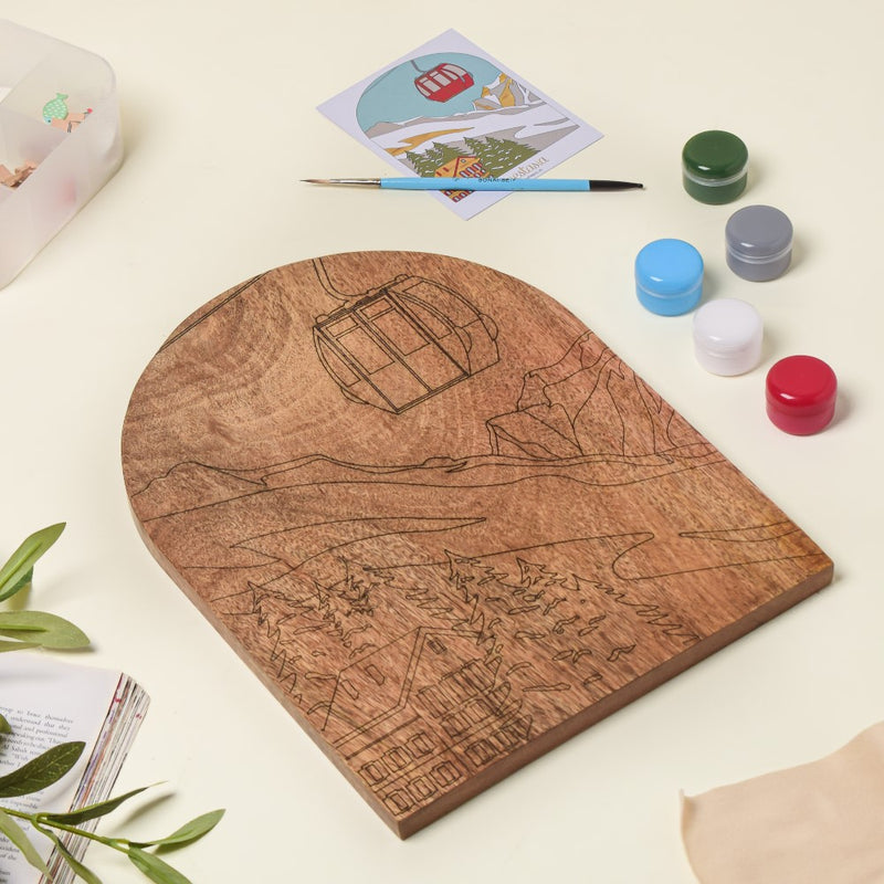 Scenic Switzerland Wooden DIY Paint Kit 13x10 Inch