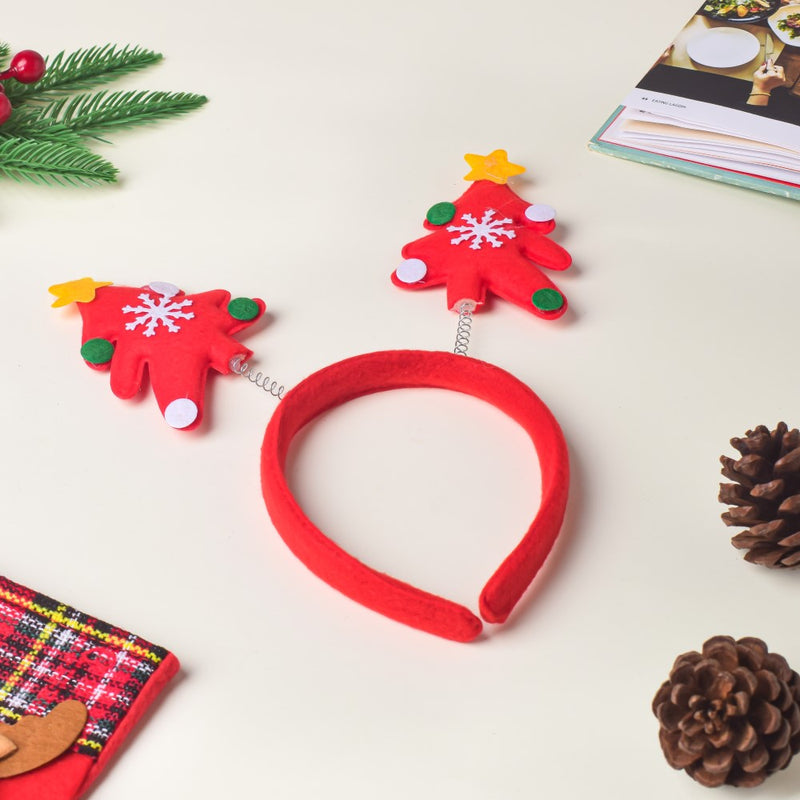 Christmas Tree Hairband Red