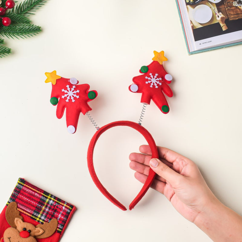 Christmas Tree Hairband Red