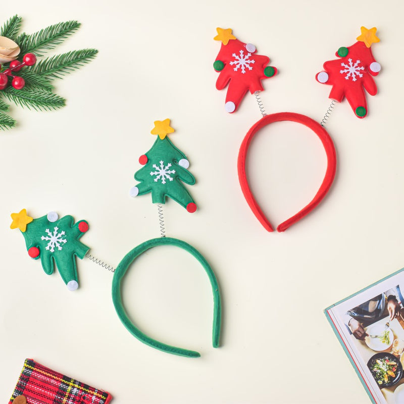 Christmas Tree Hairband Red