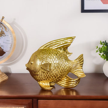 Fish Table Decor Gold - Showpiece | Home decor item | Room decoration item