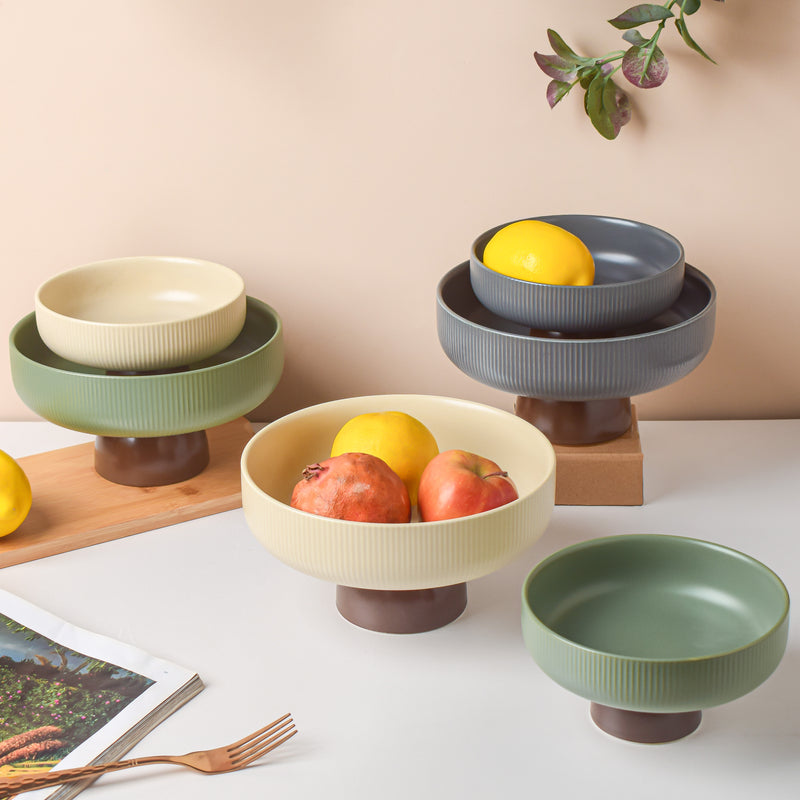 CrÃ¨me De La CrÃ¨me Fruit Bowl Small - Bowl, ceramic bowl, serving bowls, bowl for snacks, large serving bowl, fruit bowl | Bowls for dining table & home decor