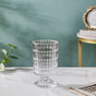 Ribbed Glass Pedestal Vase 7 Inch