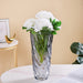 Spiral Glass Flower Vase Grey Large 11 Inch