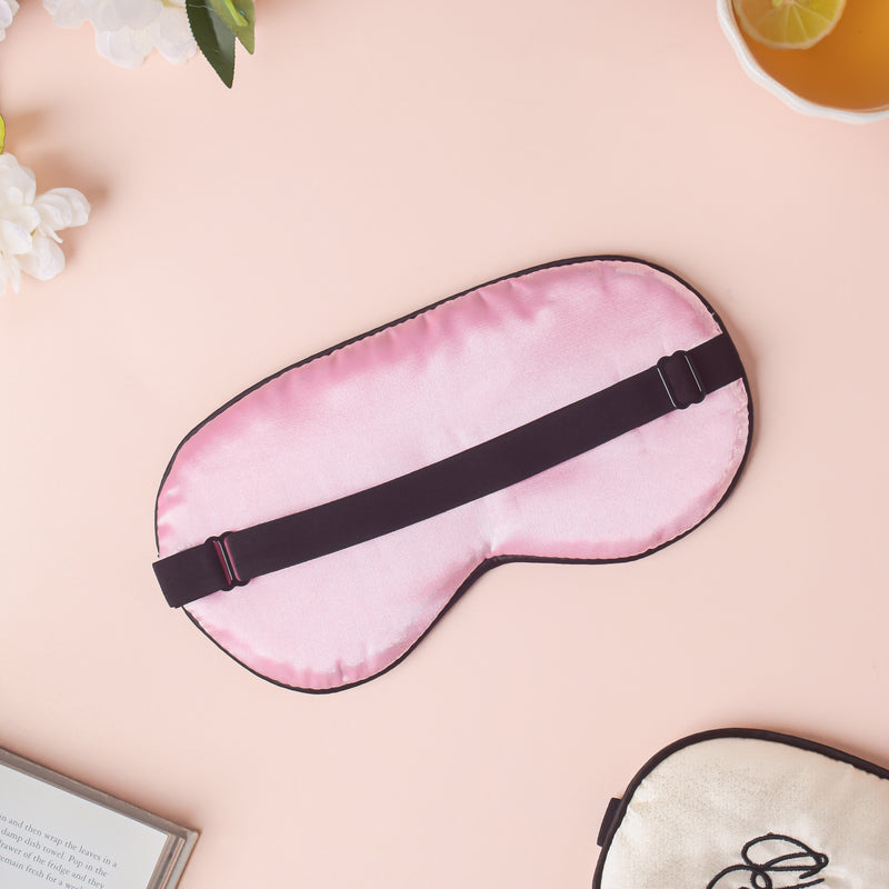 Good Night Sleep Satin Eye Mask Pink