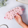 Little Hearts Plush Pink Travel Eye Mask