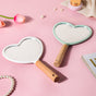 Love Heart Hand Mirror White - Handheld mirror: Buy mirror online | Mirror for dressing table and room decor