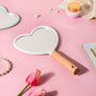 Love Heart Hand Mirror White - Handheld mirror: Buy mirror online | Mirror for dressing table and room decor