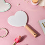 Love Heart Hand Mirror White - Handheld mirror: Buy mirror online | Mirror for dressing table and room decor