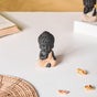 Meditating Monk Clay Showpiece Small Beige - Showpiece | Home decor item | Room decoration item