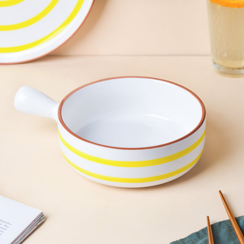 Spiral Yellow 22 Piece Dinner Set For 6