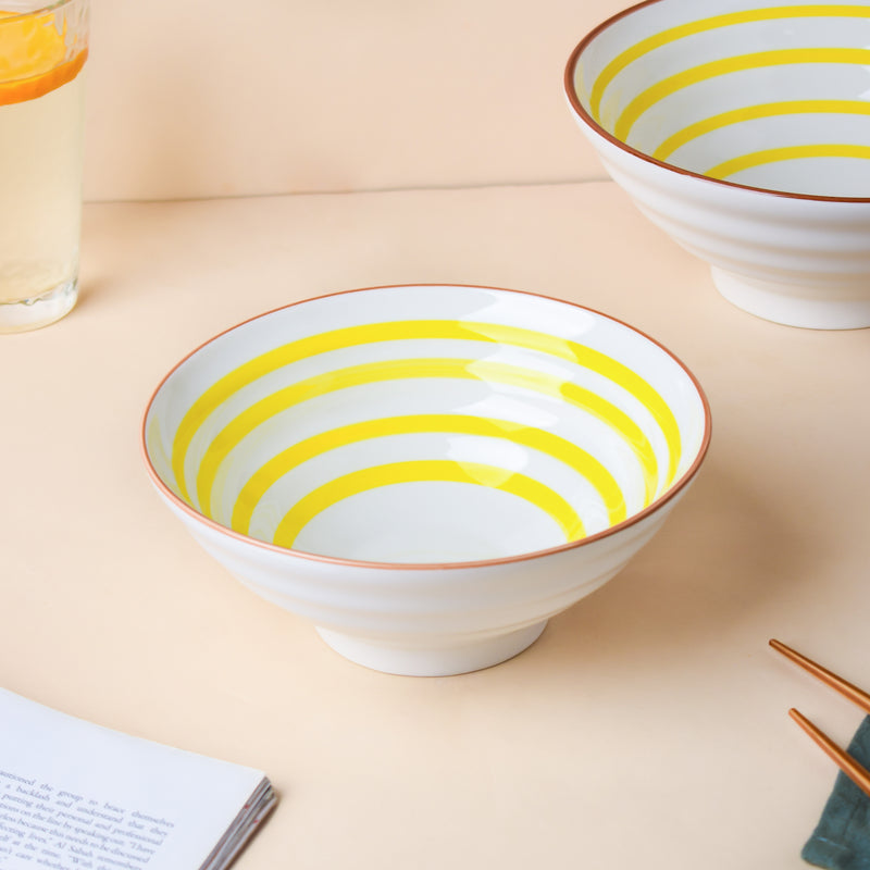 Spiral Yellow 22 Piece Dinner Set For 6