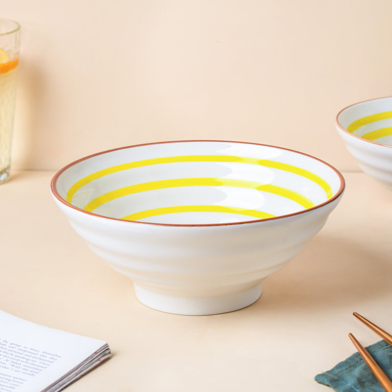 Spiral Yellow 22 Piece Dinner Set For 6