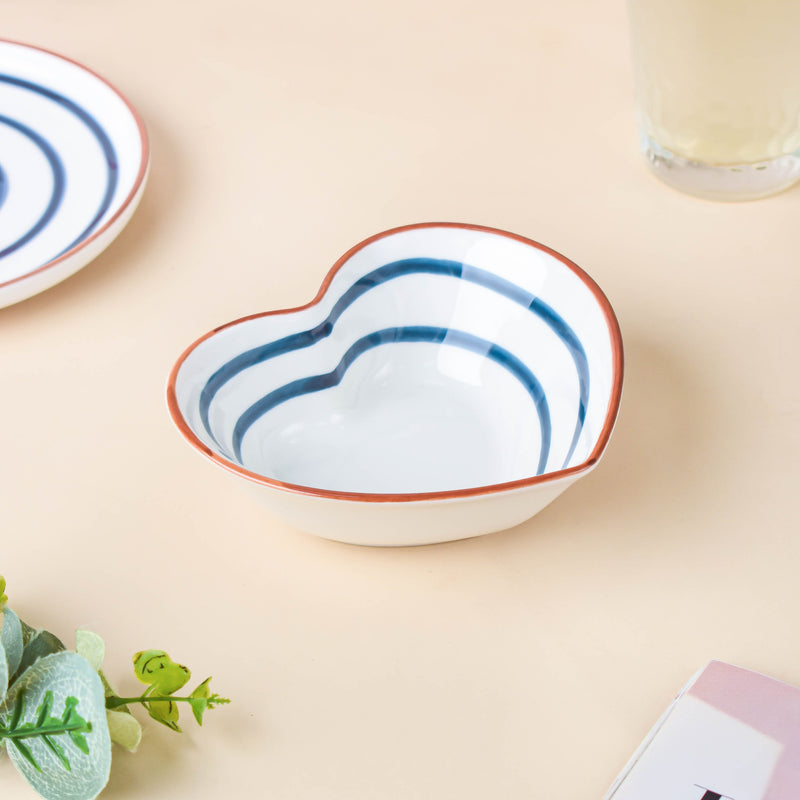 Spiral Red And Blue 22 Piece Dinner Set For 6