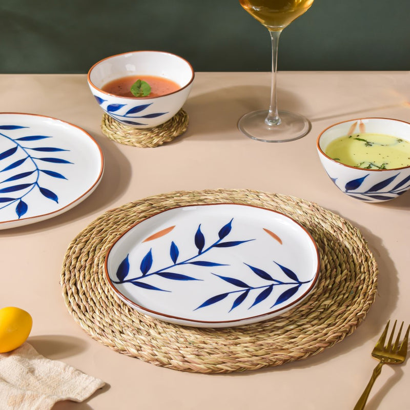 Palm Leaf Plates - Serving plate, rice plate, ceramic dinner plates| Plates for dining table & home decor