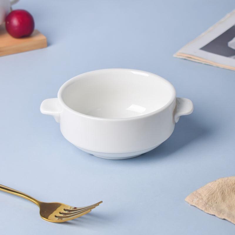Classic White Soup Bowl 200 ml - Bowl, soup bowl, ceramic bowl, snack bowls, curry bowl, popcorn bowls | Bowls for dining table & home decor