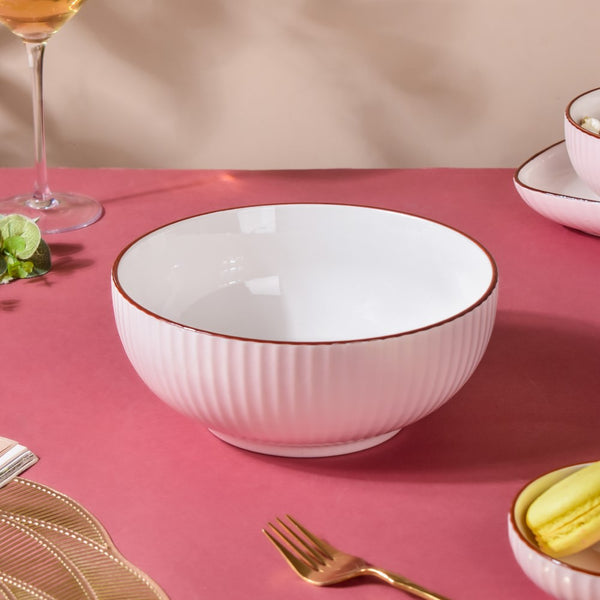 Dune Serving Bowl Pink - Bowl, ceramic bowl, serving bowls, noodle bowl, salad bowls, bowl for snacks, large serving bowl | Bowls for dining table & home decor