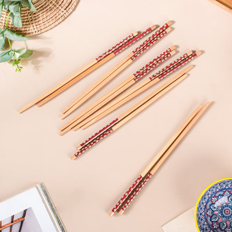 Mandala Snack Bowl & Chopstick Multicolour Set Of 12 - Bowl, soup bowl, ceramic bowl, snack bowls, curry bowl, popcorn bowls | Bowls for dining table & home decor