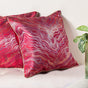 Luxury Embroidered Cushion Cover Red Set of 2 17x17 Inch