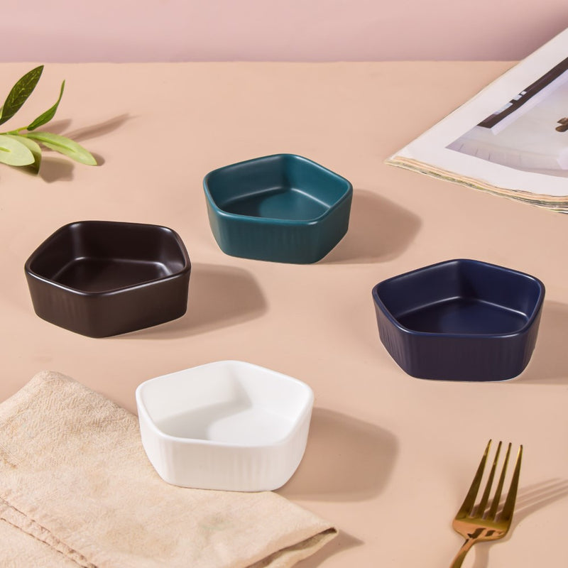 Pentagon Snack Bowl 50 ml - Bowl,ceramic bowl, snack bowls, curry bowl, popcorn bowls | Bowls for dining table & home decor