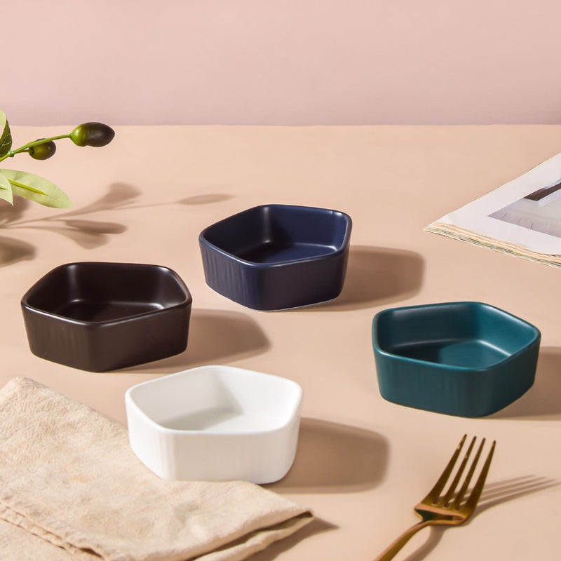 Pentagon Snack Bowl 50 ml - Bowl,ceramic bowl, snack bowls, curry bowl, popcorn bowls | Bowls for dining table & home decor