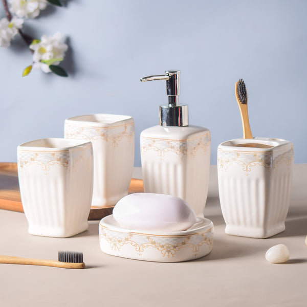 Delilah Vintage Ceramic Bath Set Of 5