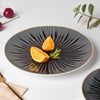 Lunaria Ceramic Dinner Plate Black 10 Inch - Serving plate, lunch plate, ceramic dinner plates| Plates for dining table & home decor
