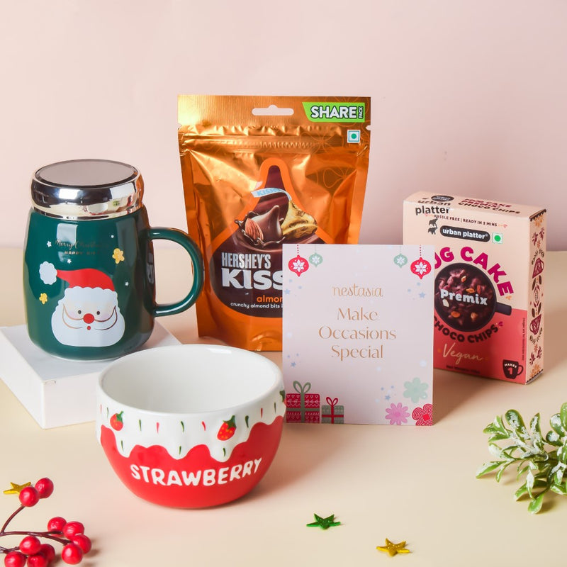Merry Strawberry Christmas Hamper Set Of 4