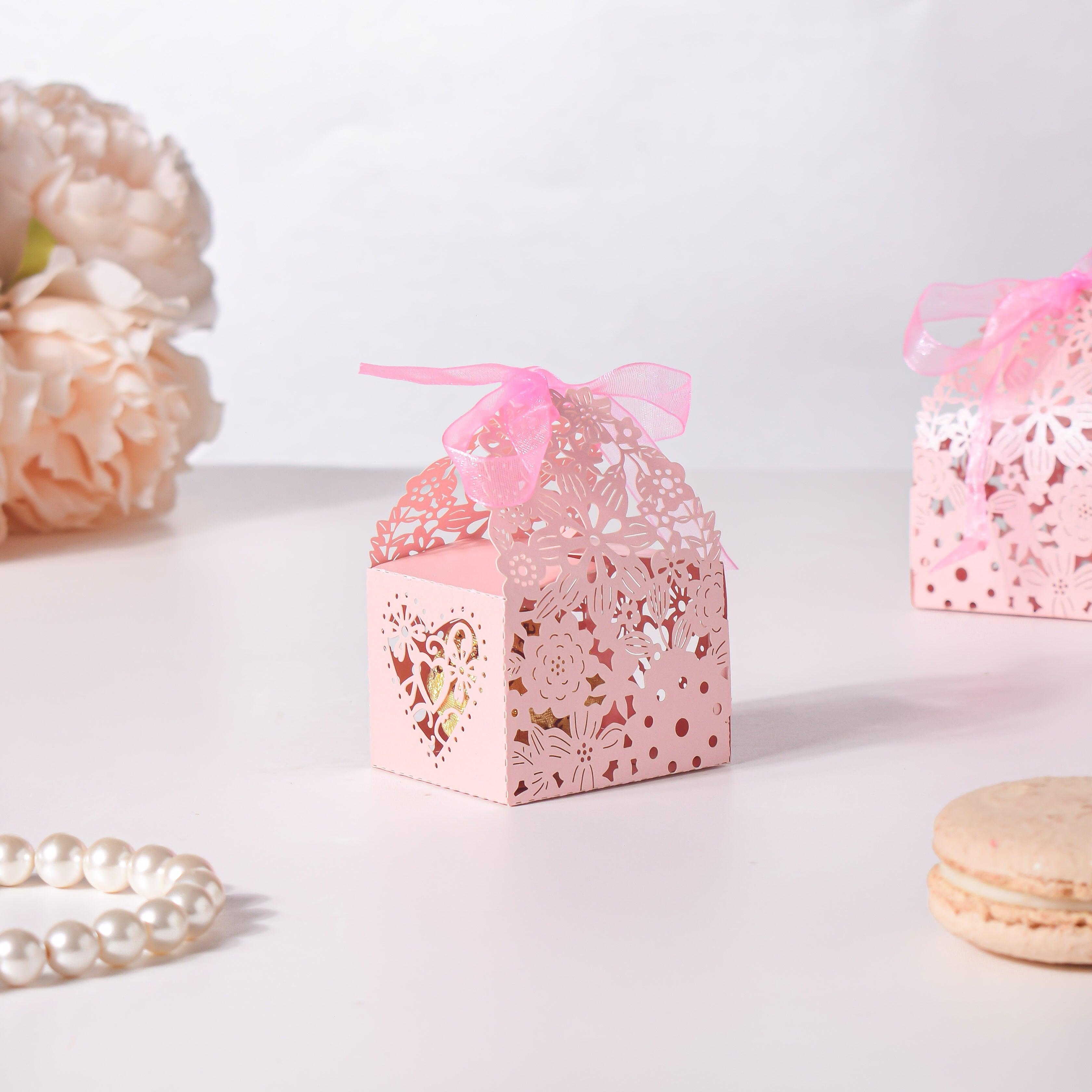 Pink Square Paper Gift Box Set of 20 Online - Premium Gift Box | Nestasia