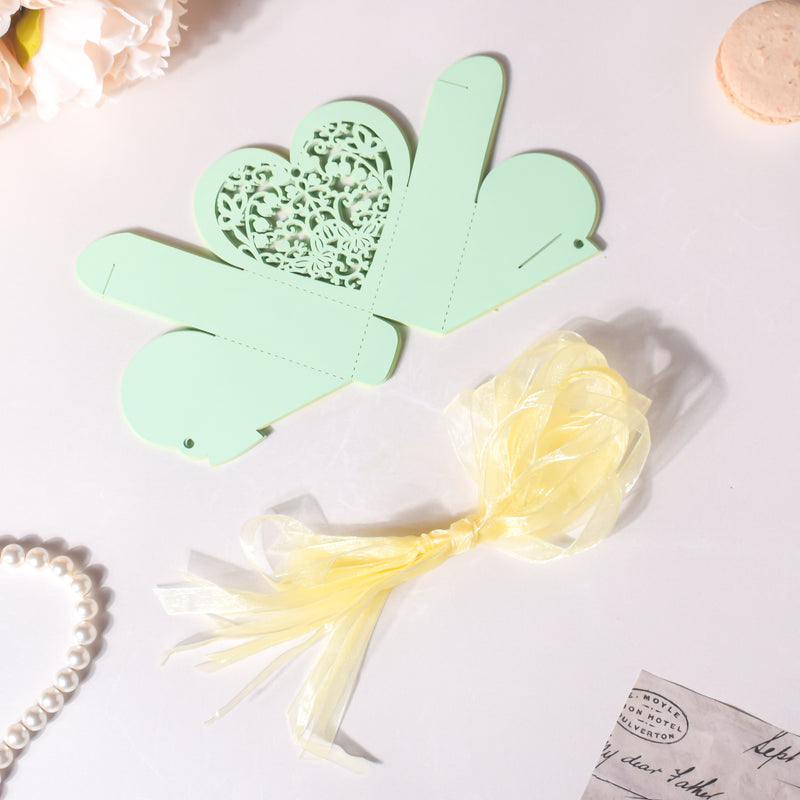 Mint Green Heart Paper Gift Box