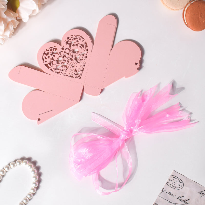 Pink Heart Paper Gift Box