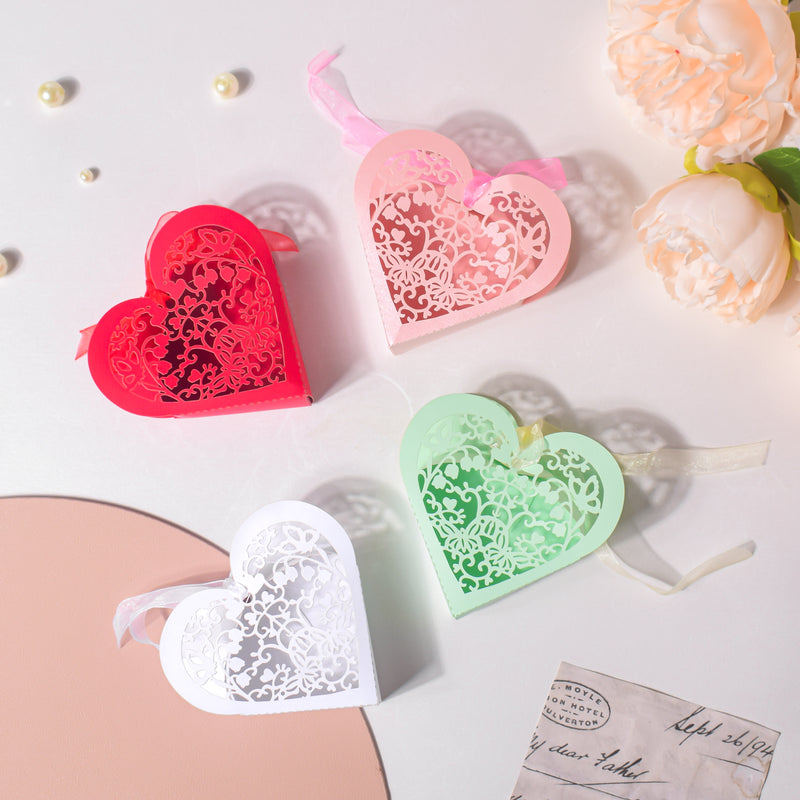 Pink Heart Paper Gift Box