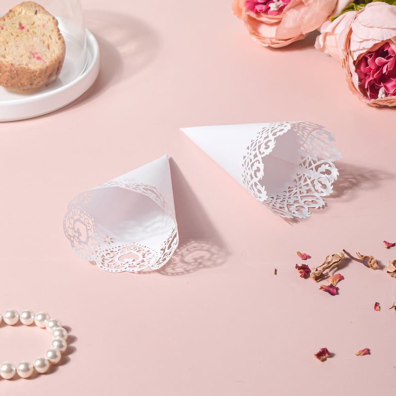 White Sprinkler Paper Cone